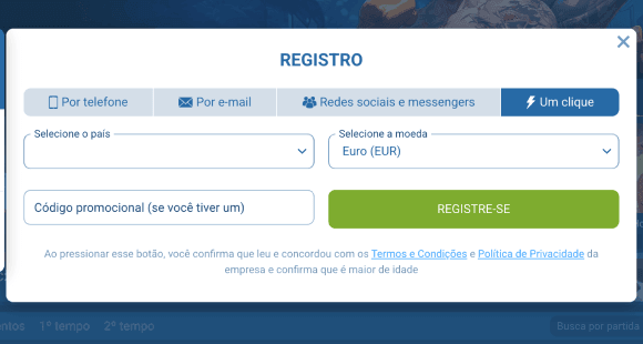 Crie uma conta